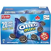 OREO Minis Chocolate Sandwich Cookies, Peanut-Free, Baked in Canada with Real Cocoa for Lunches and Party Favours, 20 Snack P