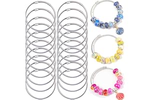 ZYEHXED 20Pcs Snake Charm Bracelet Expandable Elastic Bangle Bracelets Stainless Steel Silver Snake Bracelet For Women Diy Jewelry Making Supplies