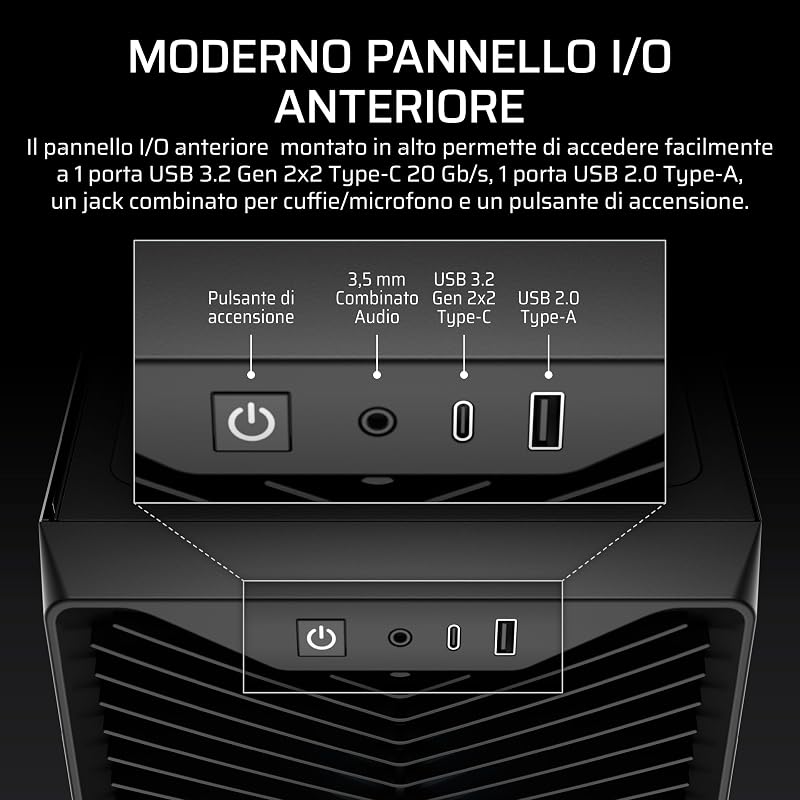 3200D RS ARGB Case PC Mid Tower – Nero