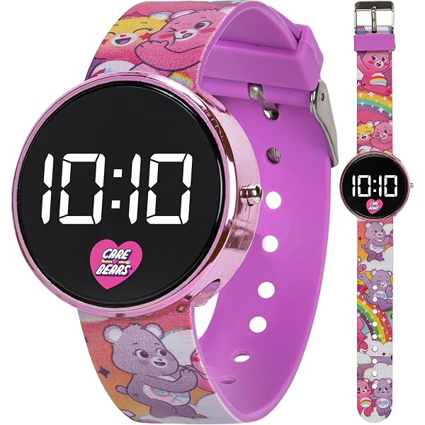 Amazon.com: Care Bears Kids LCD Watch with Swirl Bezel, Reverse