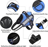 Belababy Soft No Pull Dog Harness Small Adjustable Reflective Blue view 3