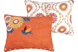 Barefoot Bungalow Topanga Pillow Sham, King, Orange
