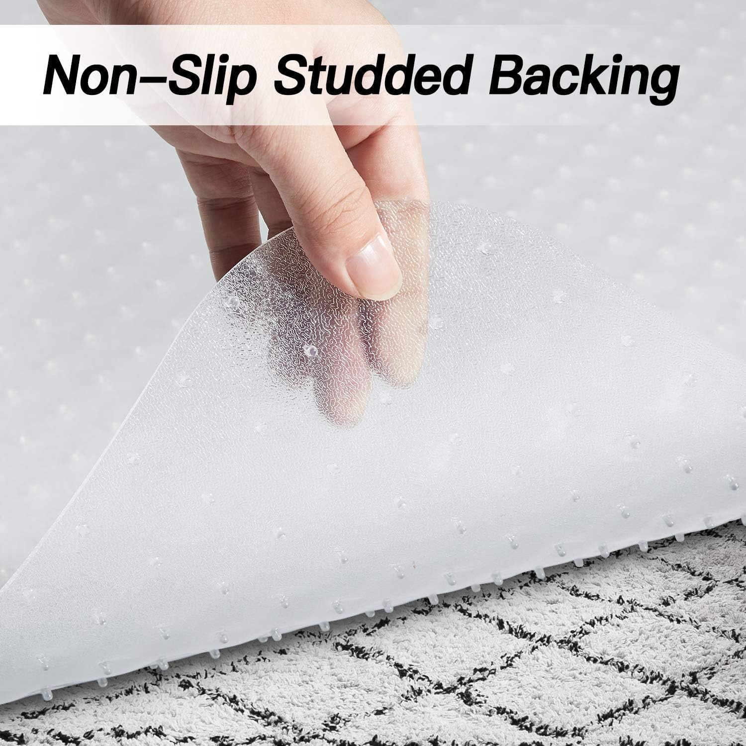 Redsun Office Chair Mat for Carpets Waterproof PVC Multi-Purpose (Office, Home) Floor Protector with Studs 30”X 48” (Thick 2MM with Nails Rectangle) : Office Products