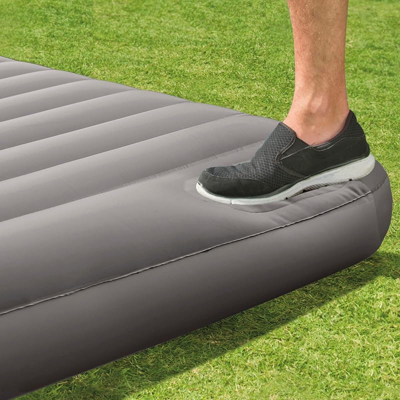 64761 - Colchón Hinchable 1 Plaza con Bomba de pie Fiber-Tech Downy, Medidas 76 x 191 x 25 cm