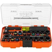 Klein Tools 28-Piece Pass Through Impact Socket Set with Ratchet