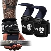 Gymreapers Weight Lifting Hooks (Pair), Heavy Duty Power Wrist Straps Hand Grip Support For Deadlifts, Pull Ups, Shrugs - Gym Gloves For Men and Women