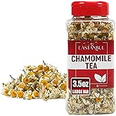 Eastanbul Chamomile Flowers Loose Dried, 3.5oz, Dried Chamomile Tea Loose Leaf, Flor de Manzanilla, Caffeine-Free Camomile Tea, Camomille Herb, Full Flavor, Vegan, Gluten Free