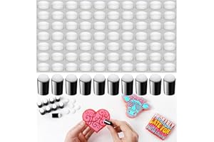 MUBYOK 80 Pcs Finger Sponge Daubers Set for Car Freshie DIY Crafting，Contains 10Pcs Black Finger Painting Daubers + 70Pcs Replacement Sponges