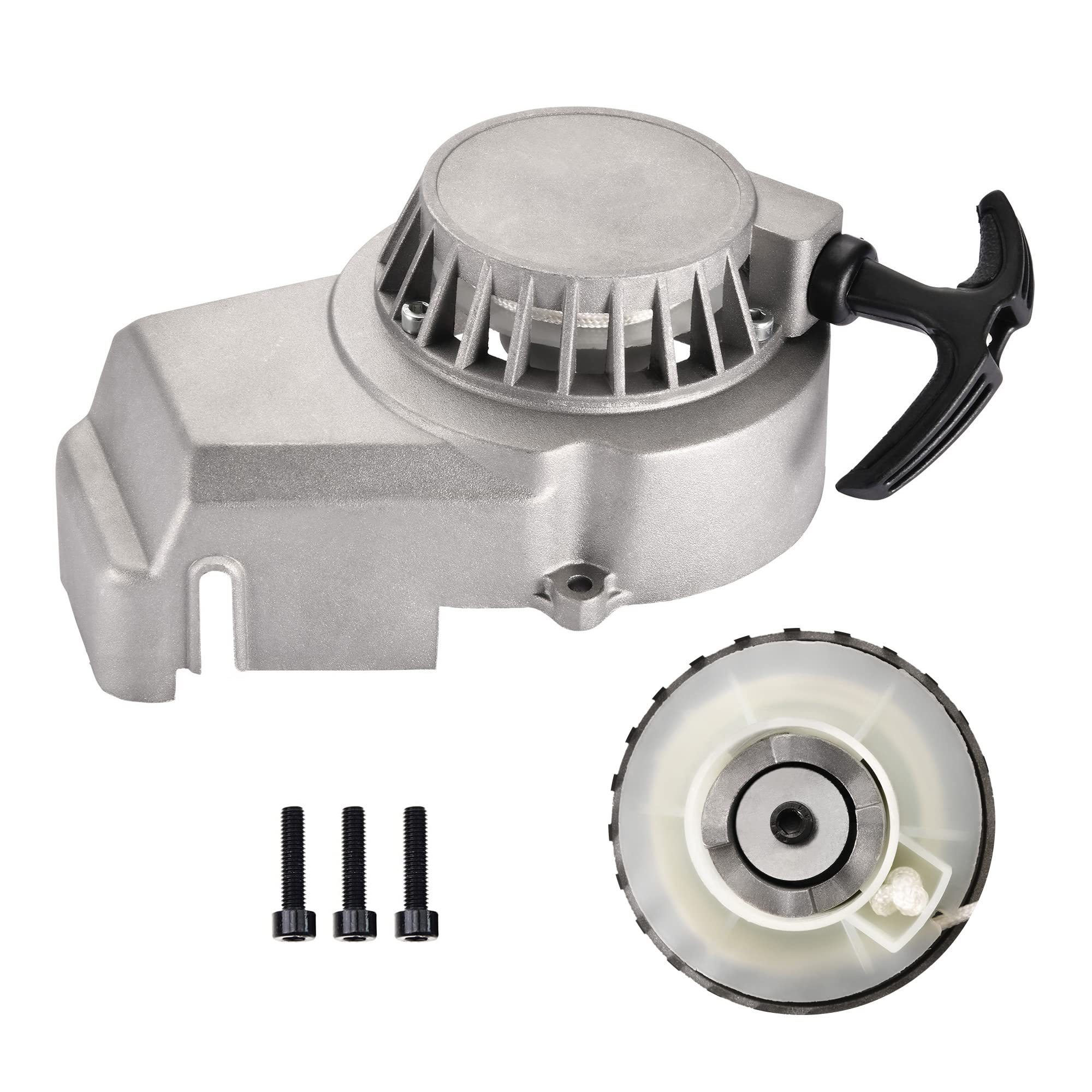 GOOFIT Alloy Gray Pull Start Recoil Starter Replacement For 2 Stroke 43cc 47cc 49cc ATV Mini Dirt Bike Scooter Brush Cutter Water pump