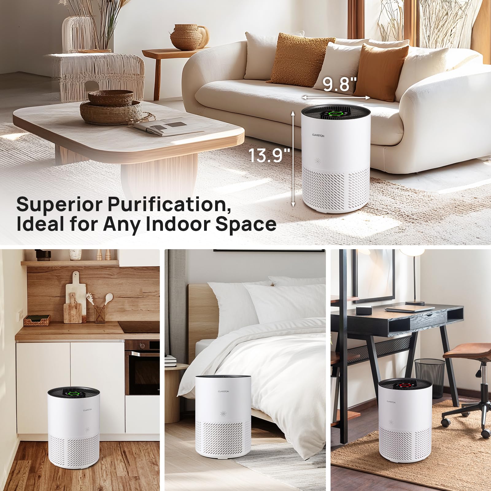 Air Purifiers for Home Lagre Room Up to 1950 Sq Ft Coverage with Air Quality Sensors, Auto Mode, Removing Odor, Dust, Smoke, Pet Dander