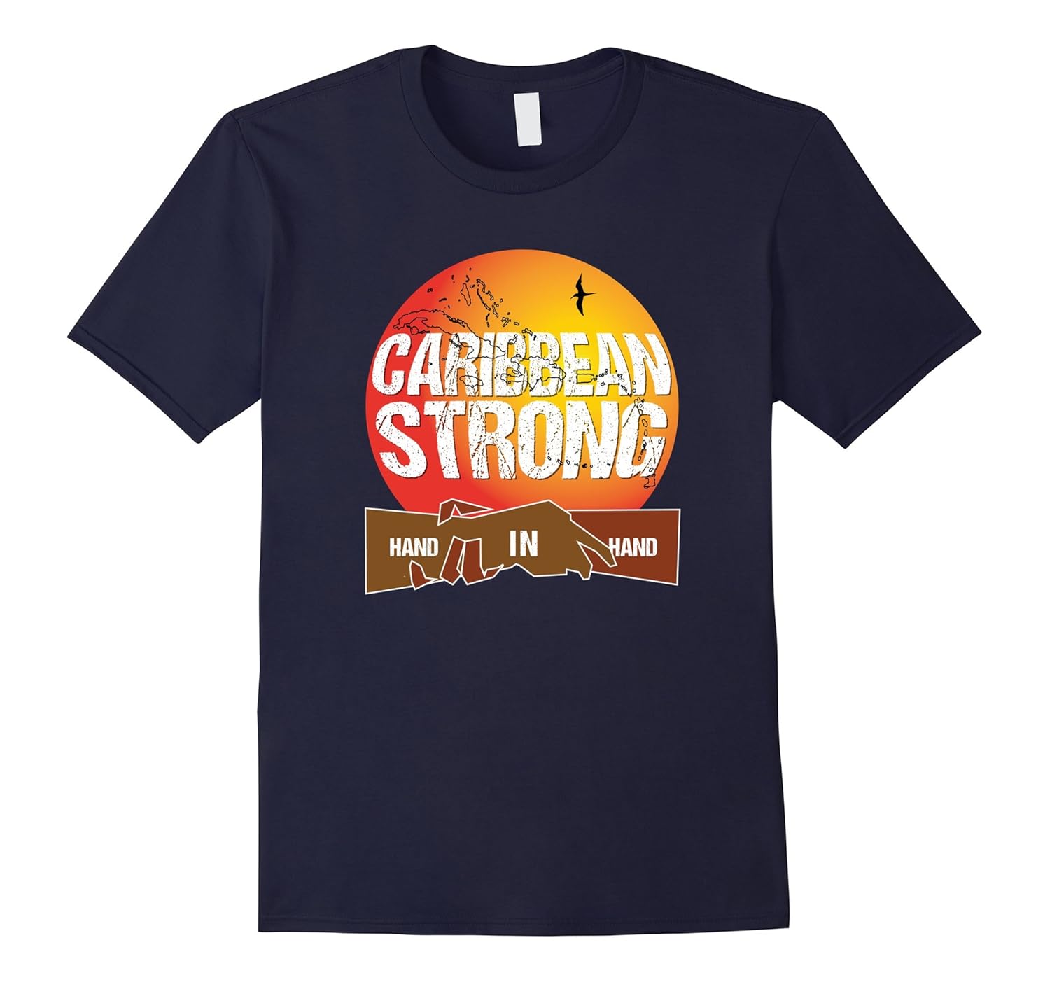 Caribbean Strong - T Shirt Hand in Hand-Rose