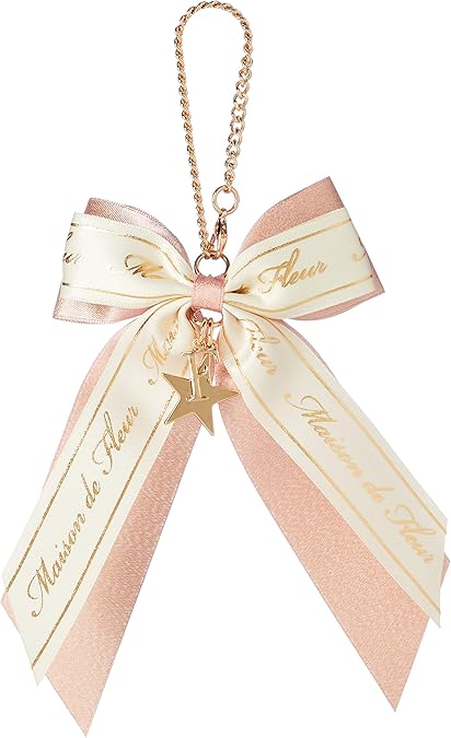 Amazon メゾン ド フルール チャーム キラキラ フルールリボンチャーム レディース 8a04fbj1300 ピンクゴールド キーホルダー チェーン