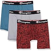 Champion mens Boxer Brief, Lightweight Stretch Mesh Underwear, 3-pack