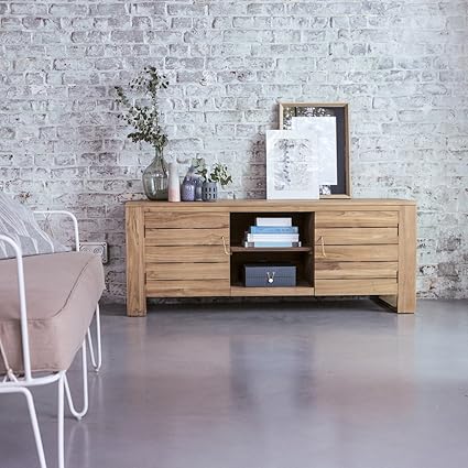 Unbekannt aus massivem Teakholz TV-Schrank Entertainment Einheit TV