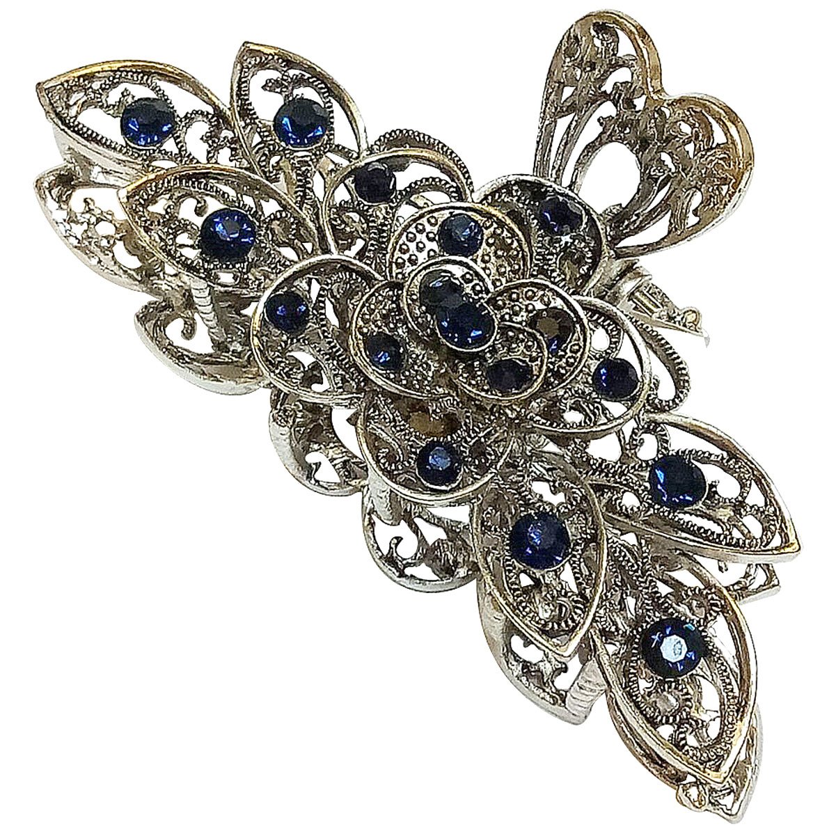 Vintage Chic Metal Alloy Rhinestone Large Size Fancy Hair