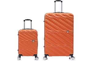T U C C I Italian Special Detachable Spinner Wheel Suitcase - 4 Size Options - 20", 28", 30", 32" and 4 Color Options (Orange