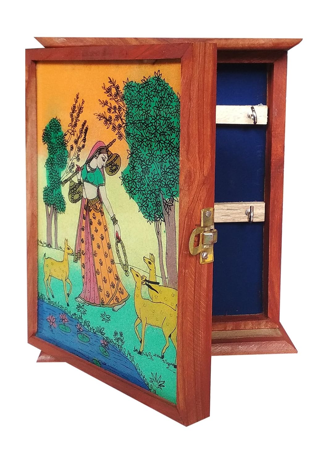 Handmade Designer Wooden Key Holder Box Cabinet For Wall Decor Amazon In Home Improvement