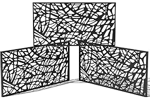 Veradek Outdoor Privacy Screen Series - Web Privacy Screen Panel (65% Privacy) | Made from Durable Weather-Resistant Plastic | Modern Décor for Patios, Privacy Walls, Fences