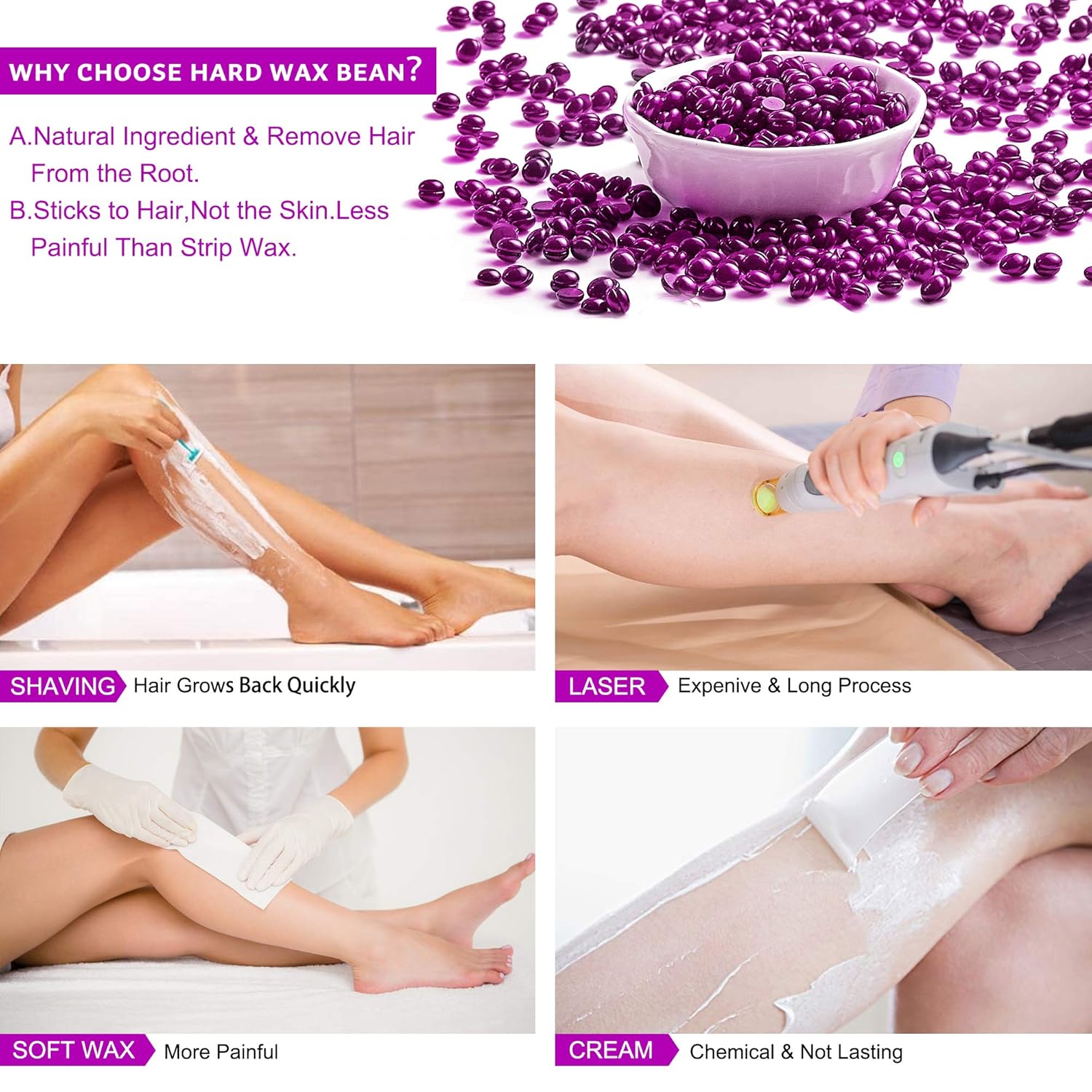 Hard Wax Beans Hair Removal Depilatory Solid Hot Film Waxing