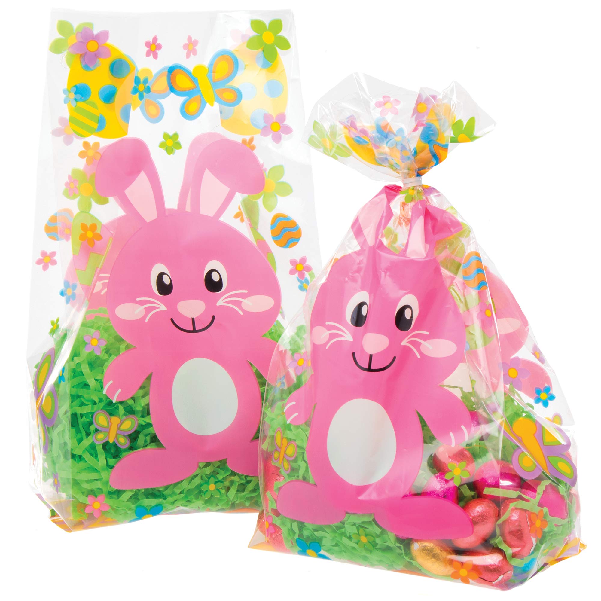 Baker Ross Easter Bunny Cellophane Bags - Pack of 30, Easter Crafts, Craft For Kids (AT512)