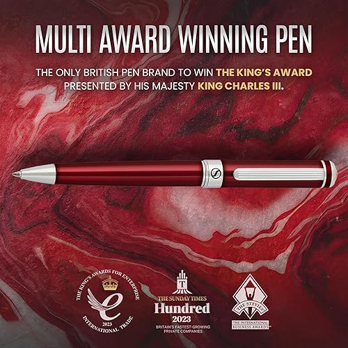 Scriveiner Deep Crimson Ballpoint Pen Stunning Red Lacquer