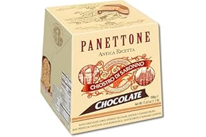 GOODSCIOUS Chiostro di Saronno Panettone Italian Cake - Traditional Italian Bread - Premium Gourmet Bread - Thanksgiving, Holiday Food Gift - Traditional Recipe Christmas Cake - Beautifully Wrapped in Card Box (Chocolate Chip, 17.6oz)