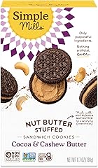 Simple Mills, Cocoa Cashew Crème Sandwich Cookies - Gluten Free, Vegan (Pack of 1)