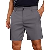 Future Flow Men's Golf Shorts 7 Inch Quick Dry Elastic Waist with Zipper Pockets Casual Dress Shorts for Men Work