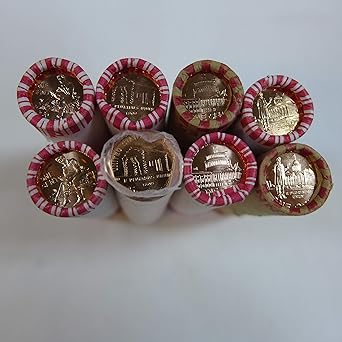 2009 P D Lincoln Bicentennial Penny Bu Roll Set 8 Bank Wrapped