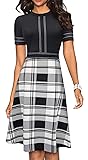 HOMEYEE Women's Chic Crew Neck Party Homecoming