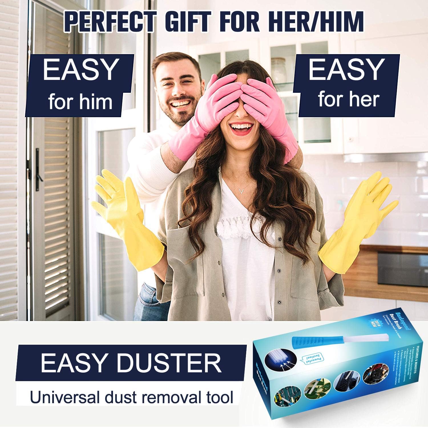 PetOde Universal Dusty Brush Vacuum Attachment Dust Cleaning Sweeper Vacuum Duster Attachment with Universal Adapter Flexible Tiny Tubes Dust Daddy -