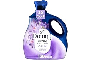 Downy Ultra Soft Plus Fresh Fabric Softener Liquid, Calm, Lavender and Vanilla Bean, Downy Fabric Softener, Laundry Softener,