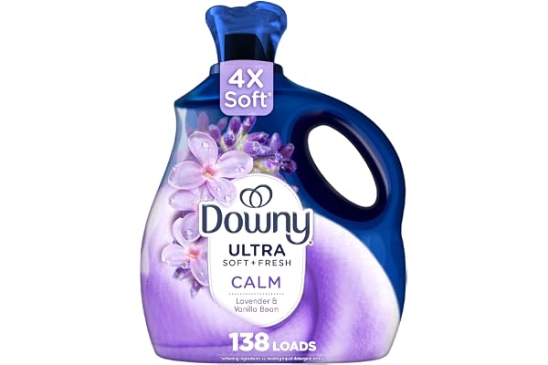 Ultra Soft Plus Fresh Fabric Softener Liquid, Calm, Lavender and Vanilla Bean, 2.75 L, 138 Loads, Downy Fabric Softener, Laun