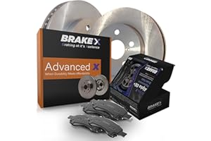 Brake X Replacement Brake Pads and Rotors Kit replacement for 2004 Toyota Camry | Advanced X Rotors and Alpha Ceramic Brake Pads [Rear]