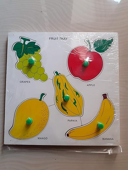 planmystudy Smart Educational Wooden Knob Puzzle Fruit Tray by Awals