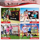 BAGAIL 180x120cm Soccer Goal with Target 2-in-1 Portable Garden Goal view 9