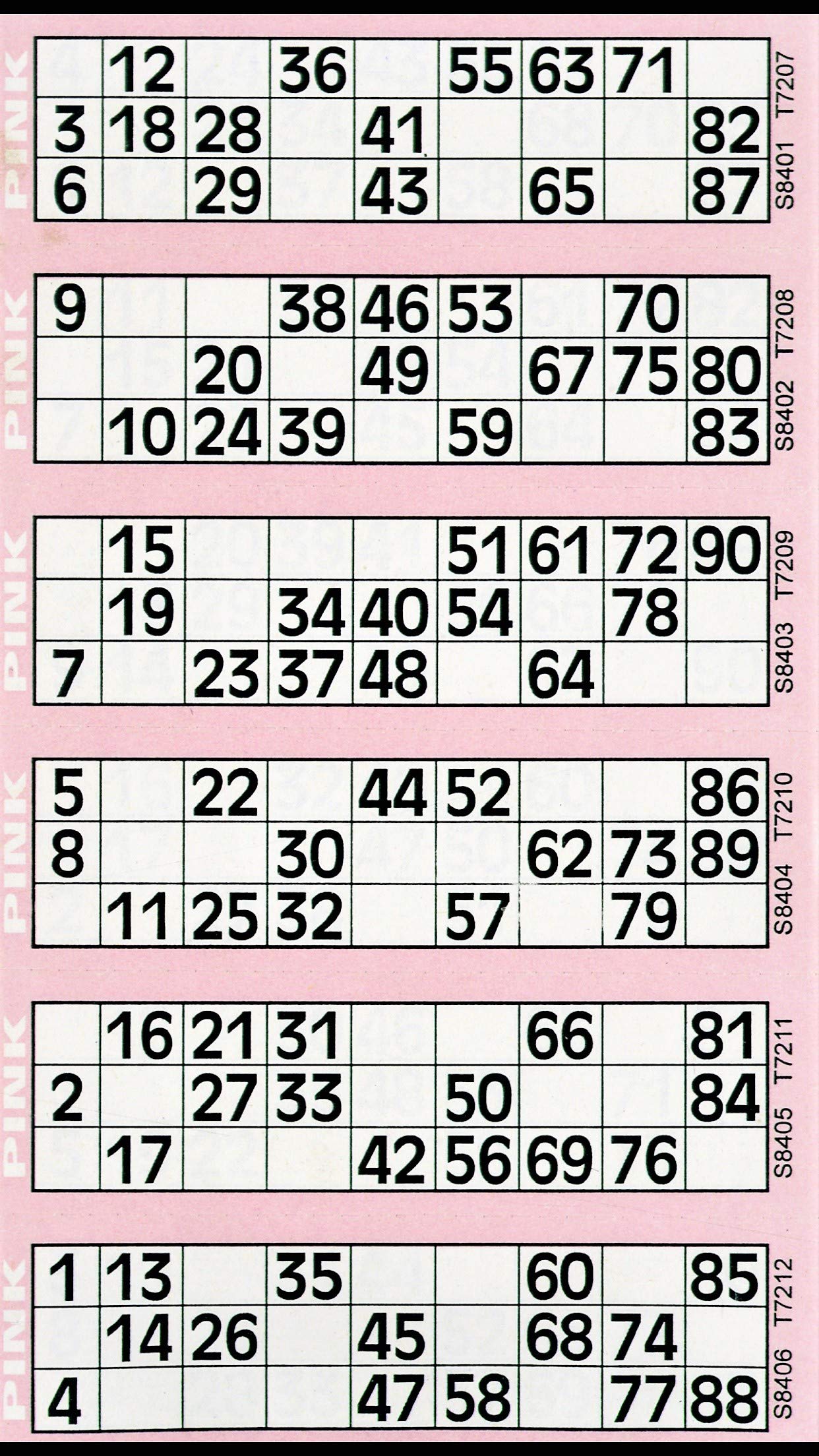 Thomas & Anca Club Supplies Ltd 600 Bingo Tickets - Pad of Pink 6 to View Flyers