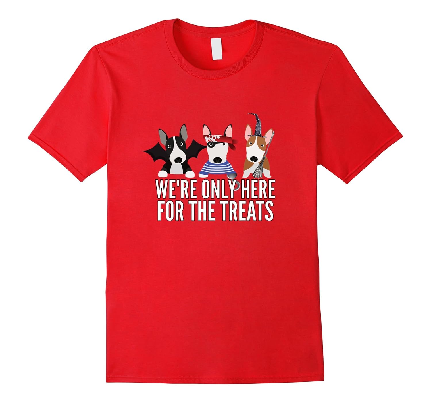 We're Only Here For The Treats Halloween Dog T-Shirt-ANZ