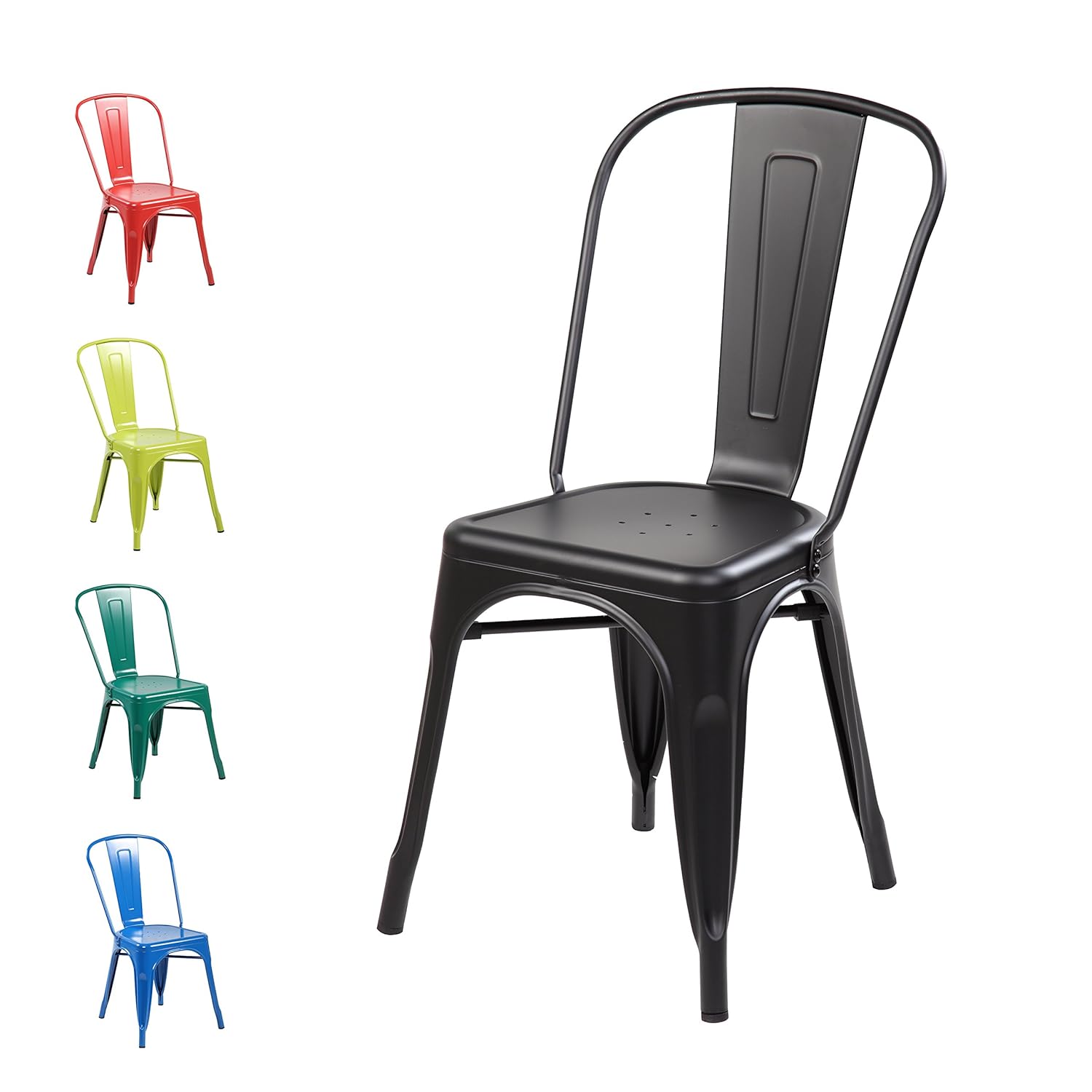 Amazoncom Anji Modern Furniture Modern Black Metal Stackable