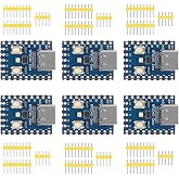 DWEII 6PCS Type-C RP2040-Zero RP2040 for Raspberry Pi Microcontroller PICO Development Board Module Dual-Core 2MB Flash