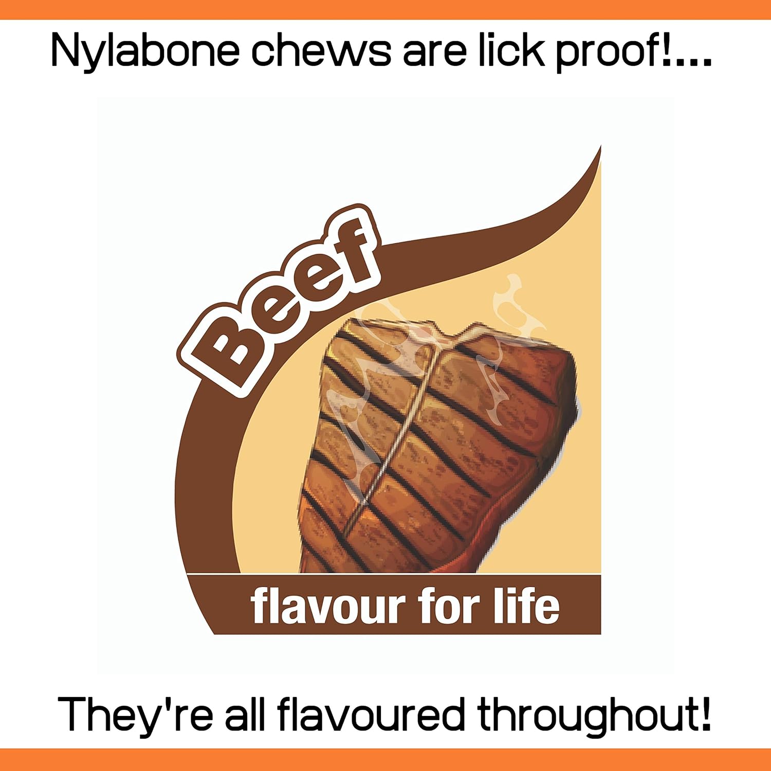 Nylabone Extreme Tough Dog Chew Toy Rawhide Knot Alternative, Mess-Free, Beef Flavour, Extra Small, for Dogs Upto 7 kg - Image 5