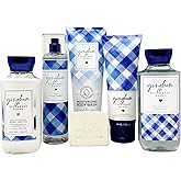 Bath & Body Works Gingham - Deluxe Gift Set - Fine Fragrance mist, Body Cream, Shower Gel, Body Lotion and Moisturizing Body Wash With a Natural Oats Sample Soap.