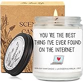 Funny Anniversary Birthday Candle Gifts for Men Women, You Are The Best Thing I Found on The Internet Candle, Romantic Wedding Gift for Her Him Best Friend Wife Husband Girlfriend Boyfriend-24