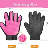 BYETOO Pet Grooming Glove Deshedding Massage Mitt for Dogs Cats 2 Pack view 2
