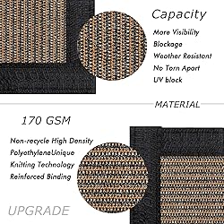 UPGRADE Privacy Fence Screen 5'x1' Brown Outdoor