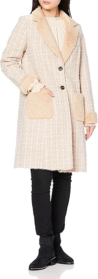 ミーア アウター ファーボンディングツイードチェスターコート レディース ピンク F コート ジャケット 通販 Amazon