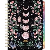 2027 Planner - 2027 Planner Weekly &amp; Monthly Jan 2027 - Dec 2027, 6.3"x8.4" | 2027 Planners with Tabs Back Pocket + Thick Paper + Twin-Wire Binding - Moon
