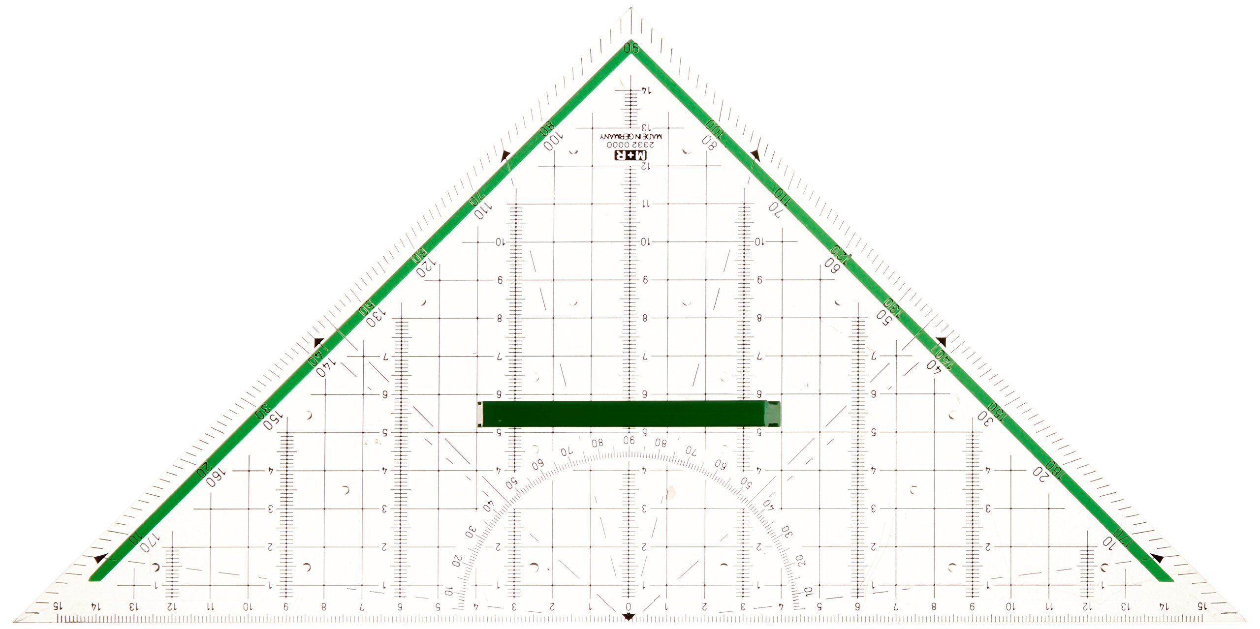 M+R 723320000 Set Square 32 cm Clear Backing – Green