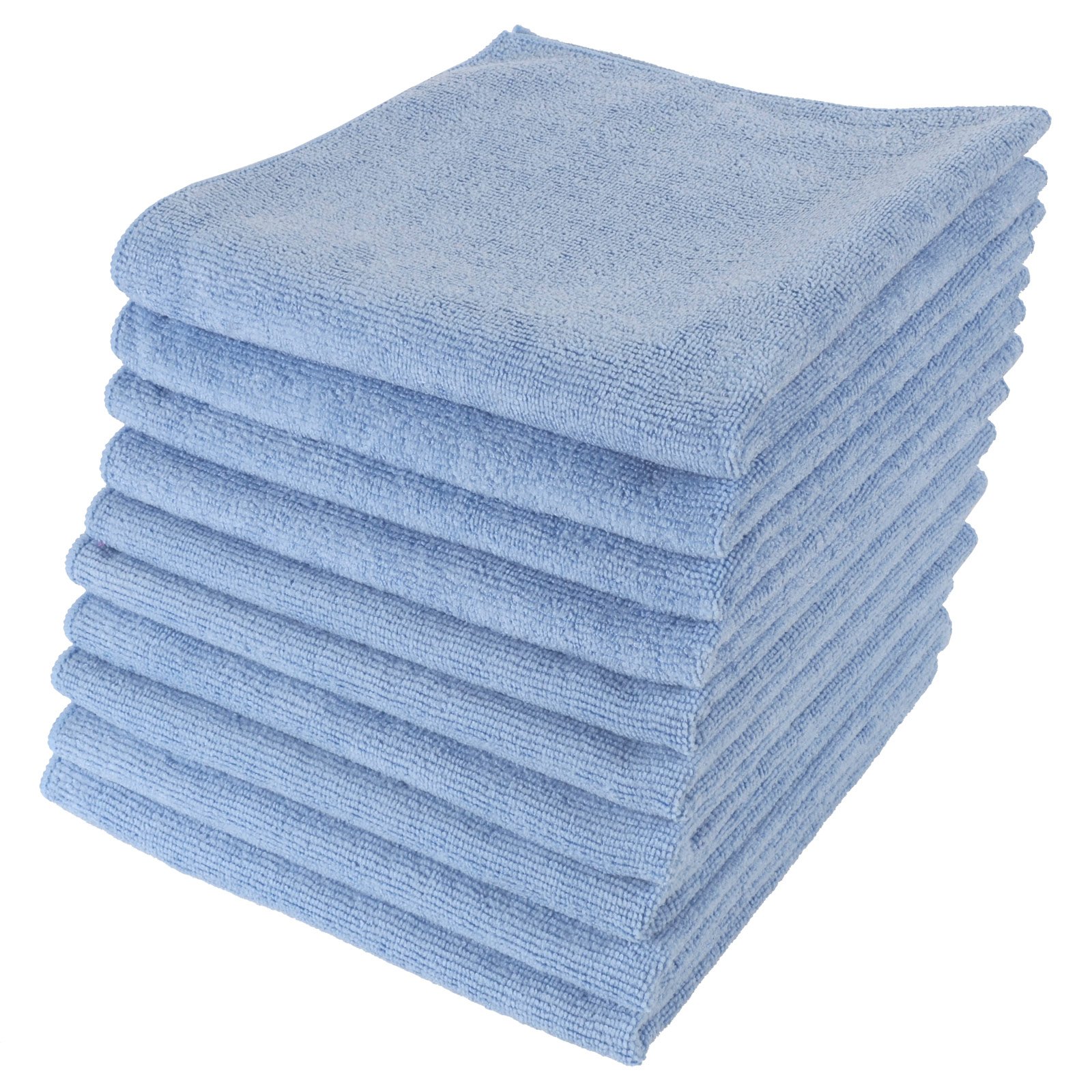 Micro-Pro Blue Valeting Microfibre Cleaning Cloths 100 Pack - 280gsm, 40x40cm, Non-Abrasive, High-Density for Home & Professional Use, Durable & Reusable, Ideal for Kitchen, Car, Window