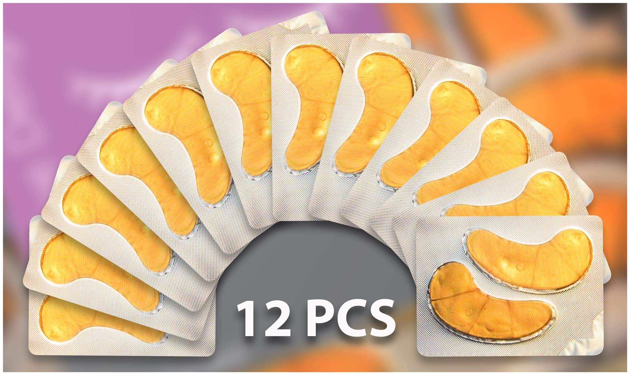 (12 Pairs) Luxury Collagen Eye Masks,Premium Anti Aging Moisturizing Depuffing With Hyaluronic Acid. For Fine Lines,Puffiness&Dark Circles,Cooling Soothe Pads Sheets Hydrating Under Eye Wrinkles